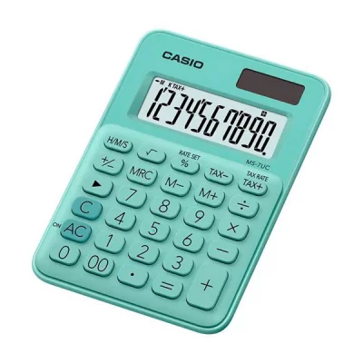 CASIO Calculatrice format mini de bureau MS7UC -  - Verte