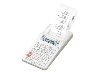CASIO Calculatrice imprimante portable 12 chiffres HR-8 RCE Blanche