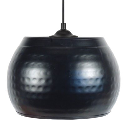 TOSEL Calcutta suspension en r&eacute;sine et m&eacute;tal &oslash;29cm - coloris noir