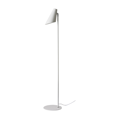 DYBERG LARSEN Cale - Lampadaire en m&eacute;tal blanc mat, h 135 cm d 15,5 cm