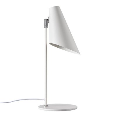 DYBERG LARSEN Cale - Lampe de table en m&eacute;tal blanc mat, h 50 cm d 15,5 cm