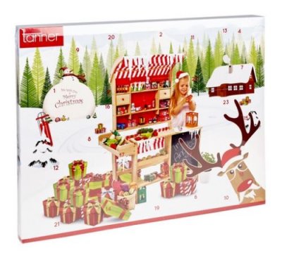TANNER Calendrier de l'avent 24 accessoires marchande (version allemande)