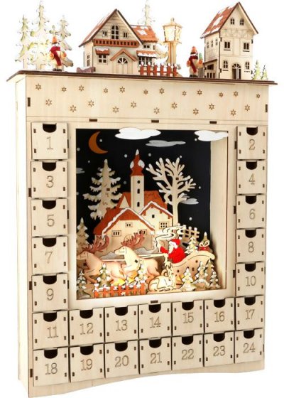 SMALL FOOT Calendrier De L&acute;Avent En Bois &laquo;&nbsp;R&ecirc;ve Hivernal&nbsp;&raquo;