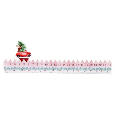 DFS FOR THE HEART OF YOUR HOME Calendrier De L'avent En Bois Xmas Tradi - Rouge