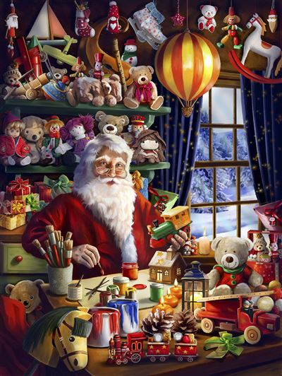 MINEDITION EDS Calendrier de l'Avent - L'atelier du P&egrave;re No&euml;l - Evangelisti