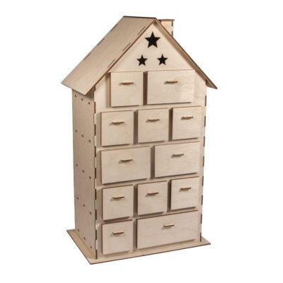 RAYHER Calendrier de l'avent maison &agrave; construire 25,5 x 17,5 cm