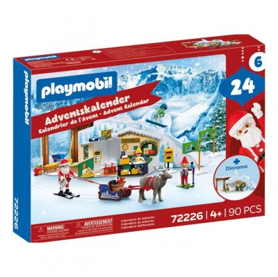 Calendrier de l'Avent No&euml;l P&egrave;re No&euml;l 21 pi&egrave;ces Rouge et Blanc d&egrave;s 3 ans