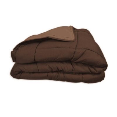 POYET MOTTE CALGARY Couette chaude Microfibre 400g/m&sup2; Choco & Moka 240x260cm