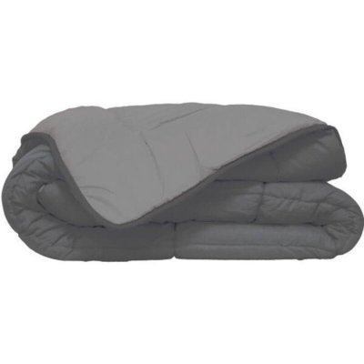 TOISON D OR CALGARY Couette chaude Microfibre 400g/m&sup2; Gris & Argent 140x200cm