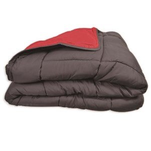 POYET MOTTE MADE IN FRANCE CALGARY Couette chaude Microfibre 400g/m&sup2; Gris & Rouge 140x200cm