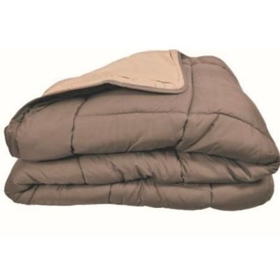 TOISON D OR CALGARY Couette chaude Microfibre 400g/m&sup2; Taupe & Lin 140x200cm