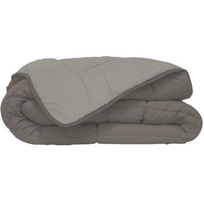 POYET MOTTE CALGARY Couette chaude Microfibre 400g/m&sup2; Taupe & Lin 220x240cm