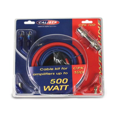 CALIBER  CPK10D Kit de c&acirc;bles pour amplificateurs jusqu'&agrave; 500 W