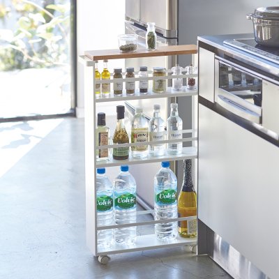 Calicosy - Desserte de rangement en acier - L47,5 cm Blanc - Blanc
