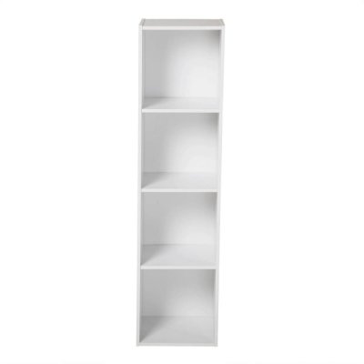 Calicosy - Etag&egrave;re de Rangement 4 Cases - H122 cm Blanc - Blanc
