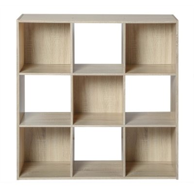 Calicosy - Etag&egrave;re de rangement 9 cases Bois clair