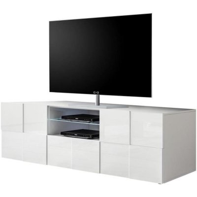 SUBLEEM Calicosy - Meuble tv 2 Portes 1 Tiroir L181 cm - Dama Blanc - Blanc