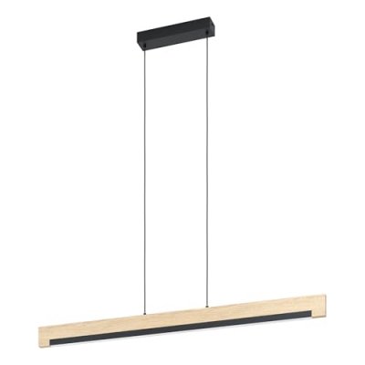 EGLO Camacho Plafonnier Led Suspendu Int&eacute;gr&eacute; Noir, Marron