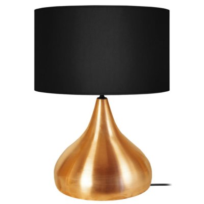 TOSEL CAMBERRA - Lampe a poser larme m&eacute;tal cuivre et noir