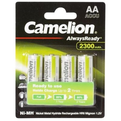 CAMELION  4 Piles Rechargeables AA / HR6 2300mAh  Always Ready