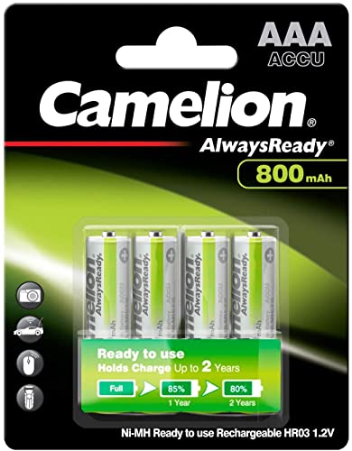 CAMELION  4 Piles Rechargeables AAA / HR03 800mAh  Always Ready