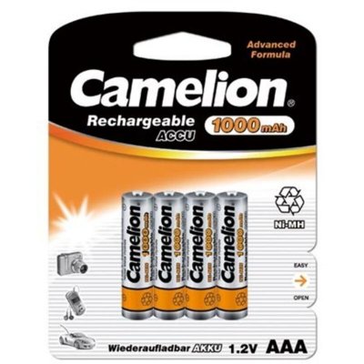 CAMELION  - 4 piles rechargeables ( accus ) AAA / HR03 NiMH 1000mAh