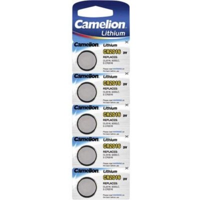 CAMELION  5 Piles CR2016 / 5000LC  Bouton Lithium 3V