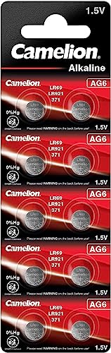 CAMELION  ag6/lr69/lr921/371 pack de 10 piles jetables pour appareil photo