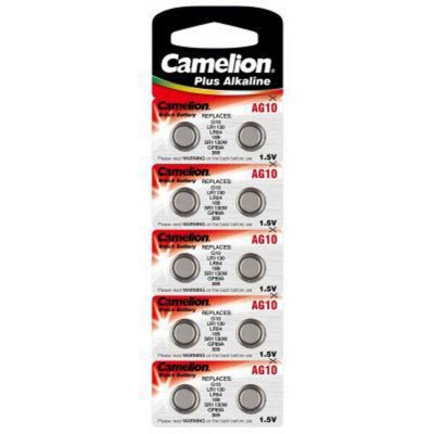 CAMELION  - Lot de 10 Pile bouton Alkaline AG10 LR54 389 SR1130W 189