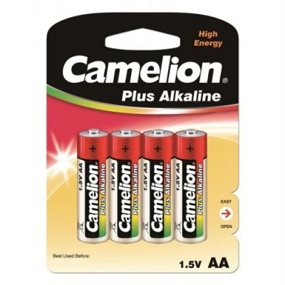 CAMELION  Plus LR06 Blister de 4 Piles Alcalines AA Rouge