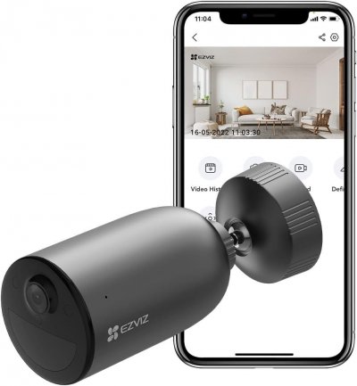 EZVIZ Cam&eacute;ra de surveillance autonome sur batterie EB3 2K, 