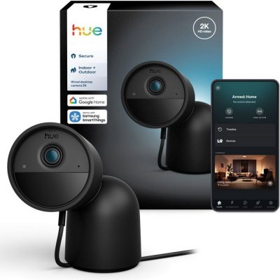 PHILIPS HUE Cam&eacute;ra de surveillance connect&eacute;e Philips  Hue Secure Cam Noir