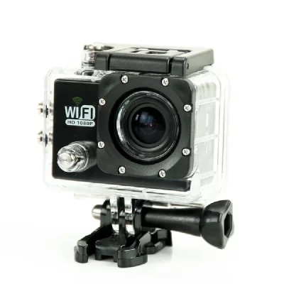 YONIS Camera Embarqu&eacute;e Sports Wi-Fi LCD Caisson &Eacute;tanche Waterproof Full HD Noir 8 Go 