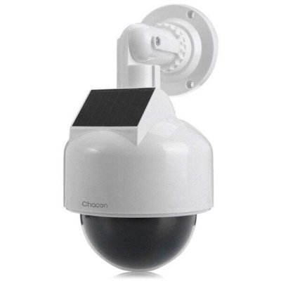 CHACON Caméra factice LED + Panneau Solaire -  (Lot de 2)