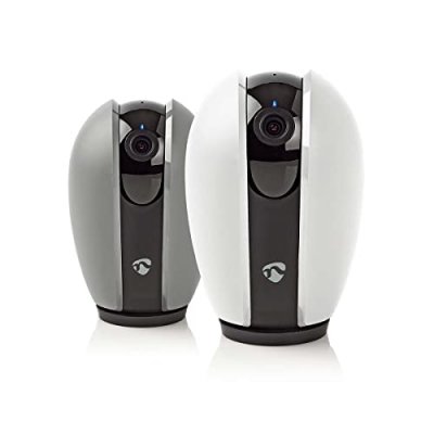 NEDIS Cam&eacute;ra IP intelligente Wi-Fi - Blanc/Gris