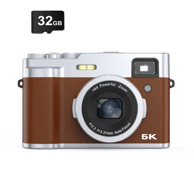 INF Cam&eacute;ra num&eacute;rique 5K avec objectifs avant et arri&egrave;re/mise au point automatique Brown