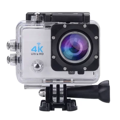 YONIS Cam&eacute;ra Sport 4K 16Mp Etanche Grand Angle 170&deg; Wifi Ecran LCD 2 Pouces HDMI Blanc + SD 32Go