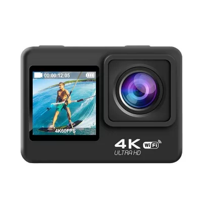 YONIS Camera Sport 4k Ultra Hd Eis Double &Eacute;cran Contr&ocirc;le Wi-fi Et T&eacute;l&eacute;commande 