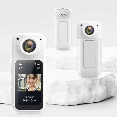 YONIS Camera Sport Hd Portable 2.7k Avec Affichage Ips Et Connexion Wifi Blanc 