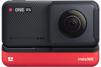 INSTA360 Cam&eacute;ra sport  One RS Twin Edition Lens 360 Noir et rouge 
