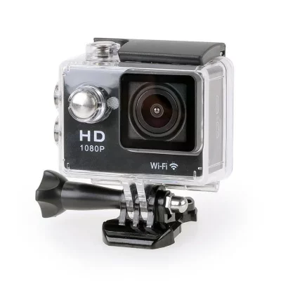 YONIS Cam&eacute;ra Sportive &Eacute;tanche 30M 170&deg; Full HD Wifi Time Lapse Slow Motion Noir 64 Go 