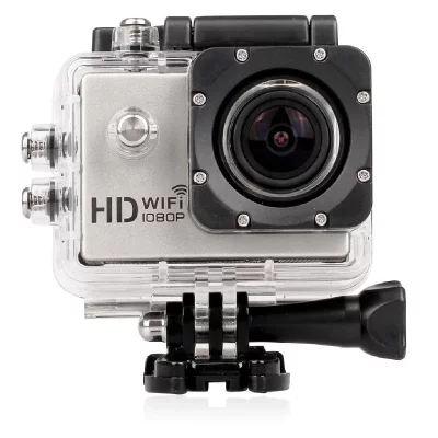 YONIS Cam&eacute;ra wifi sport embarqu&eacute;e plong&eacute;e caisson cam&eacute;scope full hd 1080p argent 4 go 