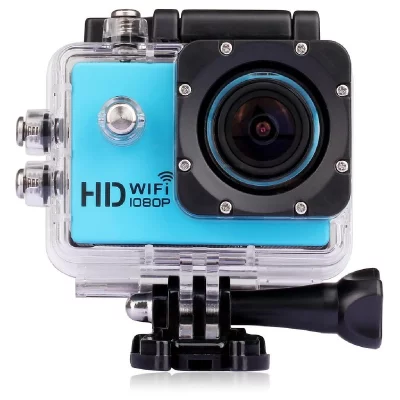 YONIS Cam&eacute;ra wifi sport embarqu&eacute;e plong&eacute;e caisson cam&eacute;scope full hd 1080p bleu 4 go 