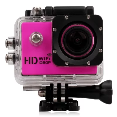 YONIS Cam&eacute;ra wifi sport embarqu&eacute;e plong&eacute;e caisson cam&eacute;scope full hd 1080p rose 64 go 