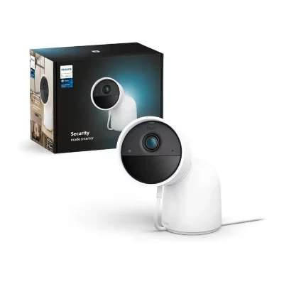 PHILIPS HUE Cam&eacute;ras  Secure cam&eacute;ra filaire avec support Blanc