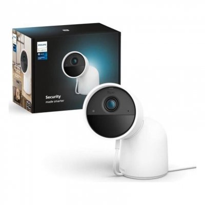PHILIPS HUE Cam&eacute;ras  Secure cam&eacute;ra filaire avec support Blanc