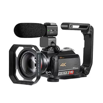 YONIS Cam&eacute;scope Num&eacute;rique 4K HD Vision Nocturne WiFi Zoom Optique 12X Avec Micro Et Support 