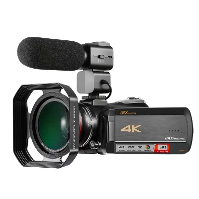 YONIS Cam&eacute;scope Num&eacute;rique 4K HD Vision Nocturne WiFi Zoom Optique 12X Avec Microphone