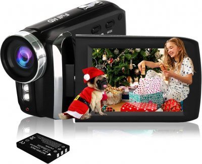 VENDOS85 Cam&eacute;scope num&eacute;rique Full HD de 2,8 pouces 1080P 24 P noir gris