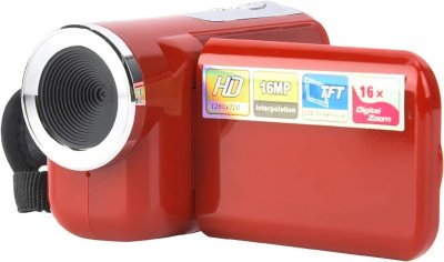 VENDOS85 Cam&eacute;scope num&eacute;rique TFT LCD de 2 pouces 1080 X 720 rouge + 1 micro SD 16 go